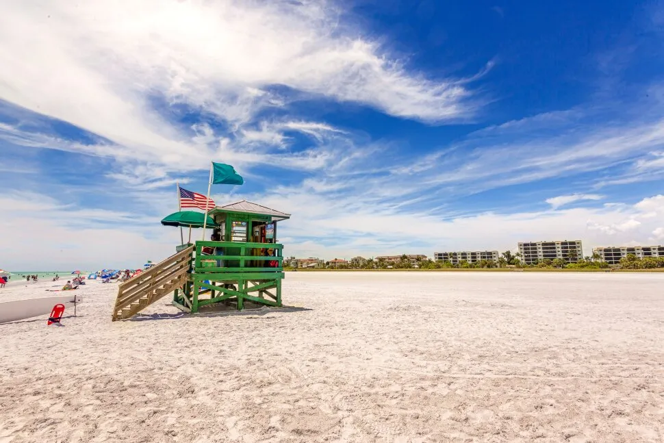 Đến bãi biển ở Siesta Key