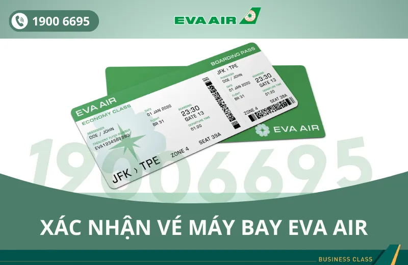 Dịch vụ xác nhận vé máy bay EVA Air