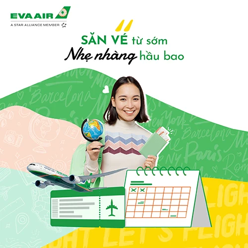 săn vé EVA Air sớm giá rẻ