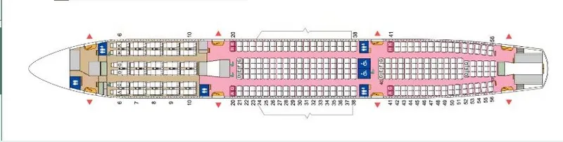 Chỗ ngồi máy bay A330-300