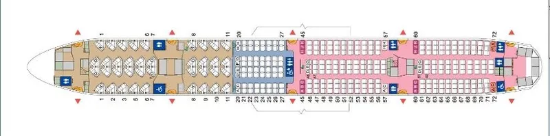 Máy bay Boeing 777-300ER với 323 chỗ ngồi